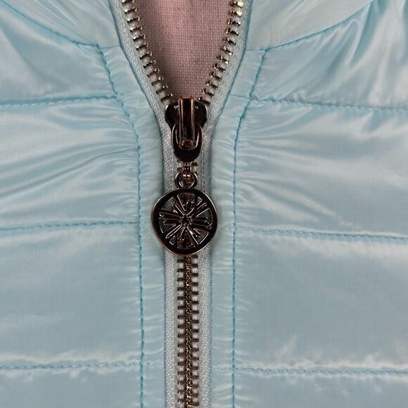 Lilly Pulitzer Puffer Vest Women’s Small Whisper Blue Pockets Full Zip Front - Picture 4 of 9